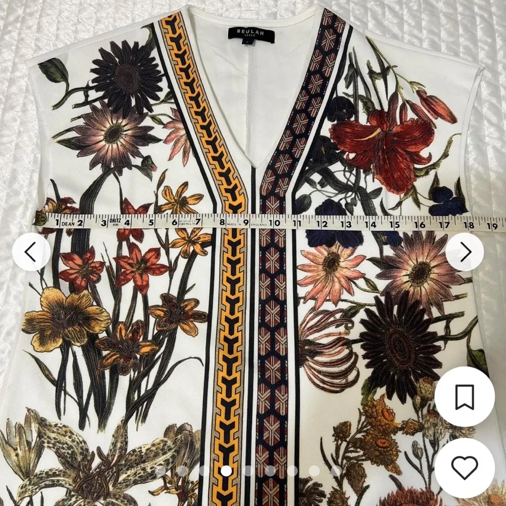 Beulah Mini Floral Print Shift Dress Multicolor Size Small - Picture 6 of 8